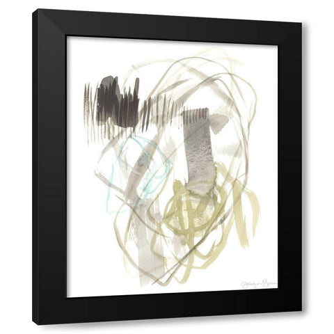 A Touch of Mint II Black Modern Wood Framed Art Print by Goldberger, Jennifer