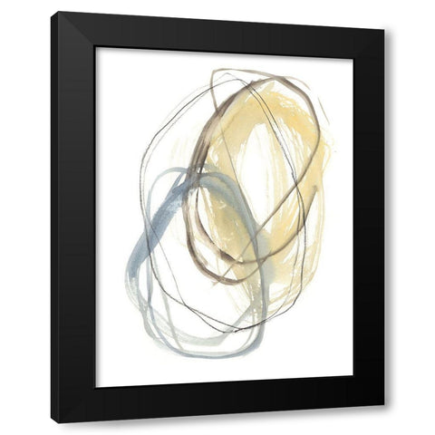 Interlock II Black Modern Wood Framed Art Print with Double Matting by Goldberger, Jennifer