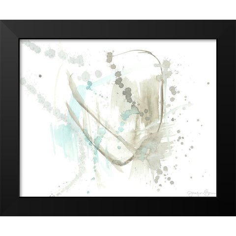 Minty Taupe II Black Modern Wood Framed Art Print by Goldberger, Jennifer