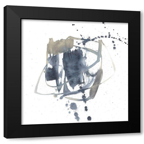Off Center II Black Modern Wood Framed Art Print with Double Matting by Goldberger, Jennifer