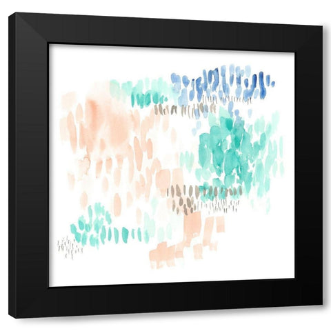 Sugar Dashes I Black Modern Wood Framed Art Print with Double Matting by Goldberger, Jennifer