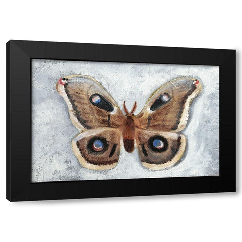 Papillon de Nuit II Black Modern Wood Framed Art Print with Double Matting by Ludwig, Alicia
