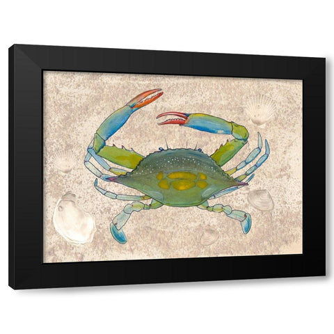 Crabulous I Black Modern Wood Framed Art Print with Double Matting by Ludwig, Alicia