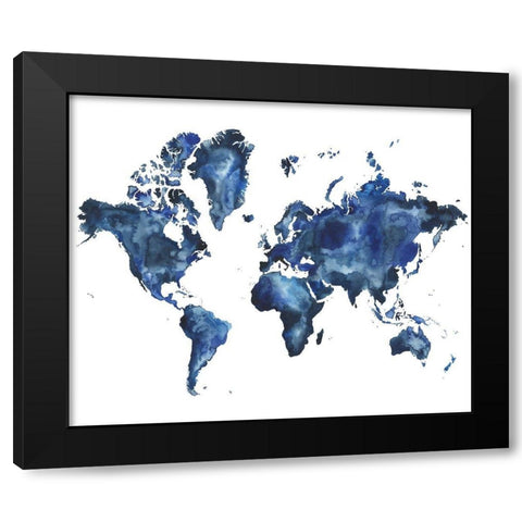 Water World I Black Modern Wood Framed Art Print by Popp, Grace