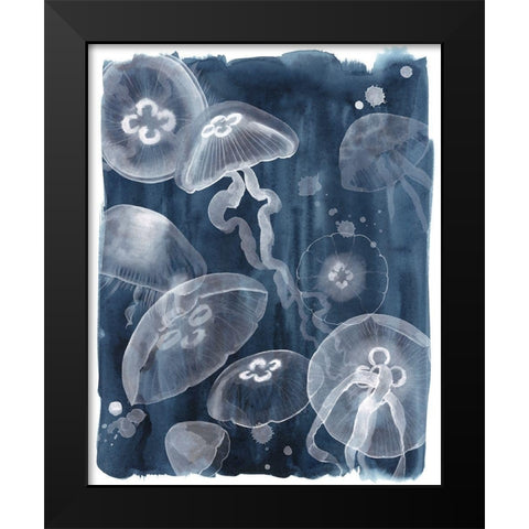 Moon Jellies I Black Modern Wood Framed Art Print by Popp, Grace