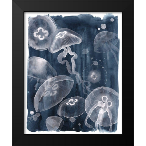 Moon Jellies I Black Modern Wood Framed Art Print by Popp, Grace