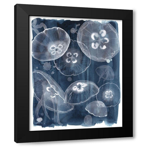 Moon Jellies II Black Modern Wood Framed Art Print with Double Matting by Popp, Grace
