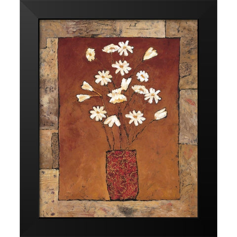 Blooms in Border IV Black Modern Wood Framed Art Print by Bagnato, Judi