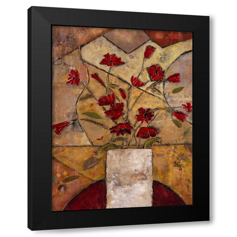 Compassionate Flowers I Black Modern Wood Framed Art Print by Bagnato, Judi