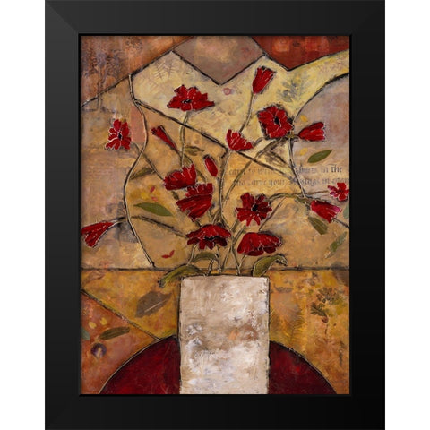 Compassionate Flowers I Black Modern Wood Framed Art Print by Bagnato, Judi
