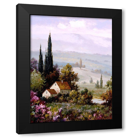 Country Comfort II Black Modern Wood Framed Art Print by Gaul, Charles