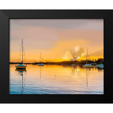 Sailing Portrait II Black Modern Wood Framed Art Print by Kalina, Emily