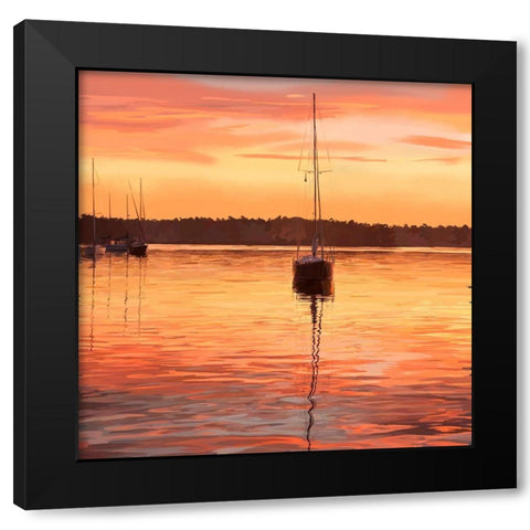 Sailing Portrait III Black Modern Wood Framed Art Print by Kalina, Emily