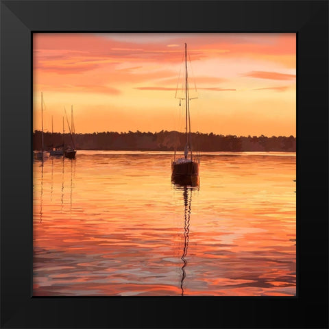Sailing Portrait III Black Modern Wood Framed Art Print by Kalina, Emily