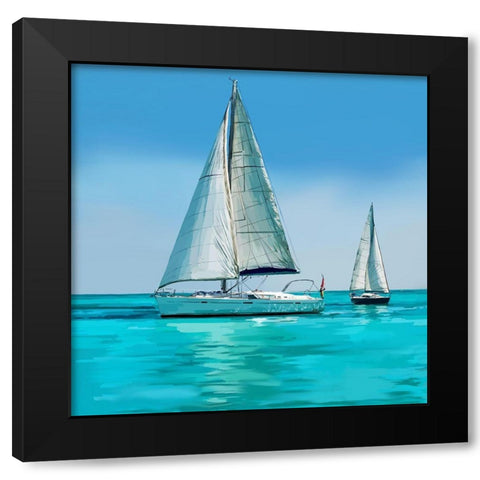 Sailing Portrait IV Black Modern Wood Framed Art Print with Double Matting by Kalina, Emily