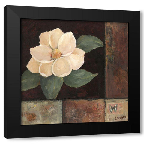 Magnolia Breeze II Black Modern Wood Framed Art Print with Double Matting by Bagnato, Judi