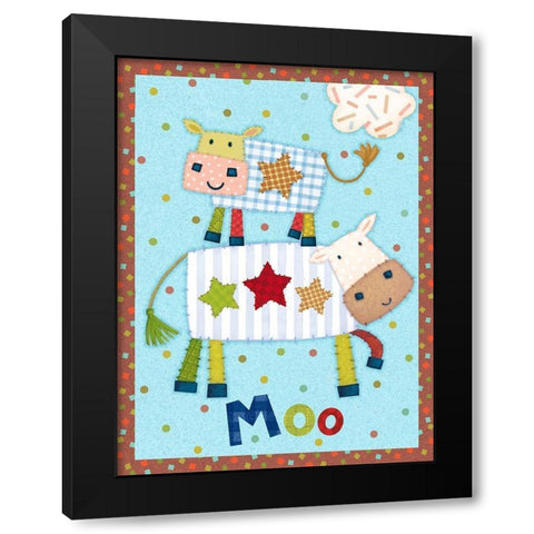 Farm Friends I Black Modern Wood Framed Art Print by Eisner, Viv