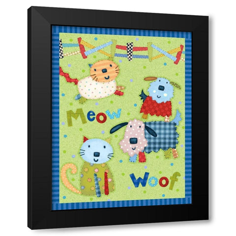Farm Friends III Black Modern Wood Framed Art Print by Eisner, Viv