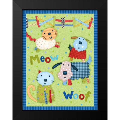 Farm Friends III Black Modern Wood Framed Art Print by Eisner, Viv