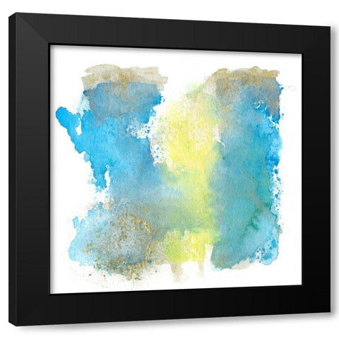 Loving Embrace I Black Modern Wood Framed Art Print with Double Matting by Combs, Joyce