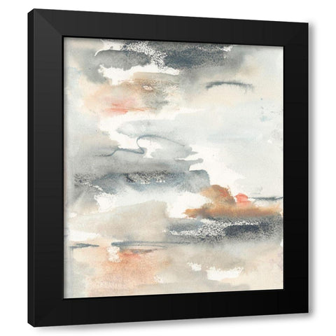 Lily Pad Impressions I Black Modern Wood Framed Art Print with Double Matting by Combs, Joyce