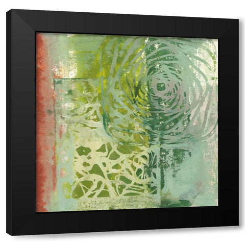 Floral Breeze I Black Modern Wood Framed Art Print by Combs, Joyce