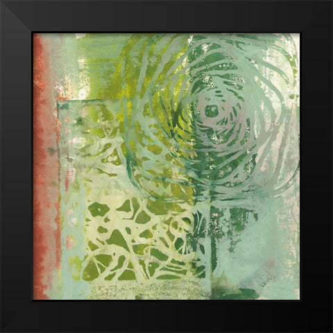 Floral Breeze I Black Modern Wood Framed Art Print by Combs, Joyce