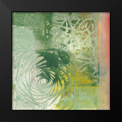 Floral Breeze II Black Modern Wood Framed Art Print by Combs, Joyce