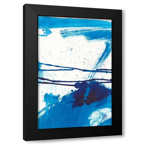Blue Mystic I Black Modern Wood Framed Art Print with Double Matting by Combs, Joyce