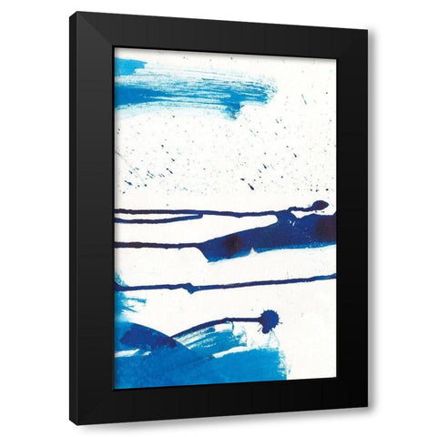 Blue Mystic II Black Modern Wood Framed Art Print with Double Matting by Combs, Joyce