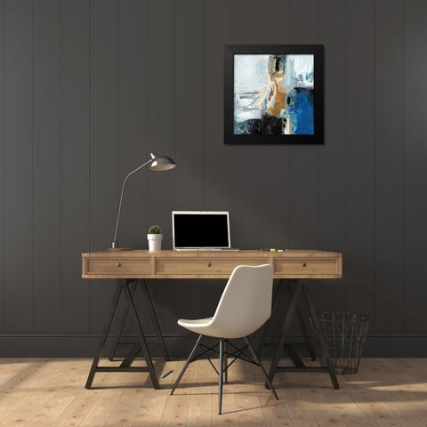 Interplay Abstract I Black Modern Wood Framed Art Print by Combs, Joyce