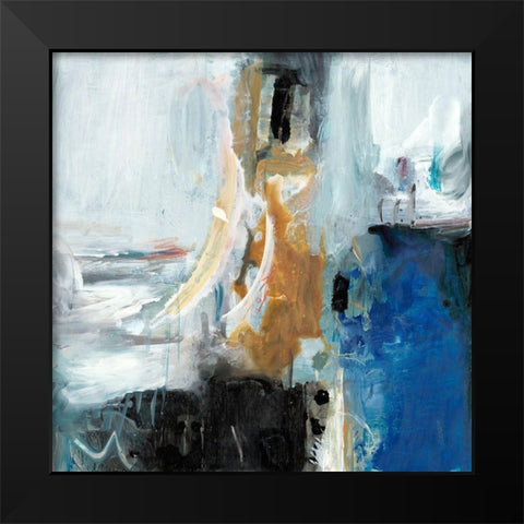 Interplay Abstract I Black Modern Wood Framed Art Print by Combs, Joyce