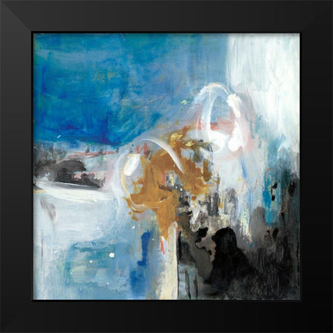 Interplay Abstract II Black Modern Wood Framed Art Print by Combs, Joyce