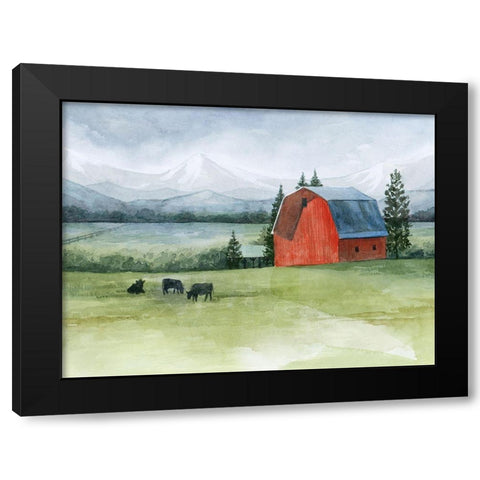 Valley Herd I Black Modern Wood Framed Art Print with Double Matting by Popp, Grace
