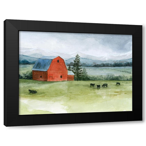 Valley Herd II Black Modern Wood Framed Art Print with Double Matting by Popp, Grace