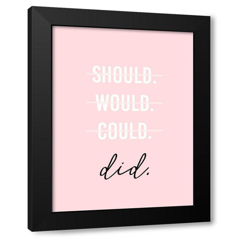 GRL PWR II Black Modern Wood Framed Art Print with Double Matting by Hambly, Anna