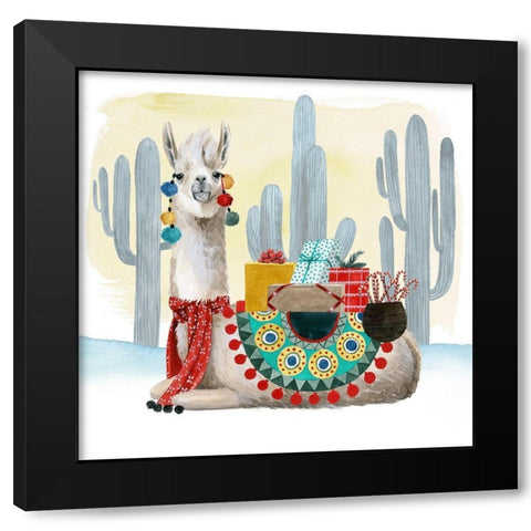 Boho Christmas I Black Modern Wood Framed Art Print with Double Matting by Popp, Grace