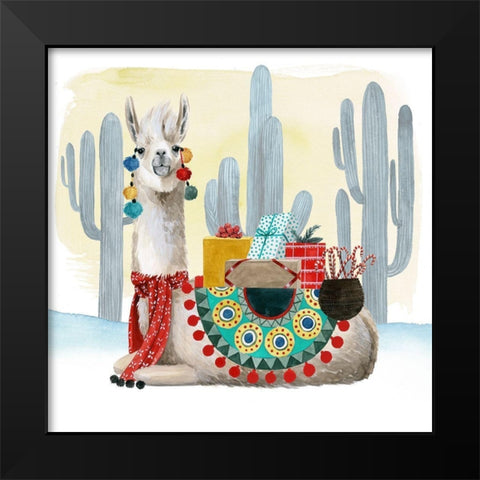 Boho Christmas I Black Modern Wood Framed Art Print by Popp, Grace