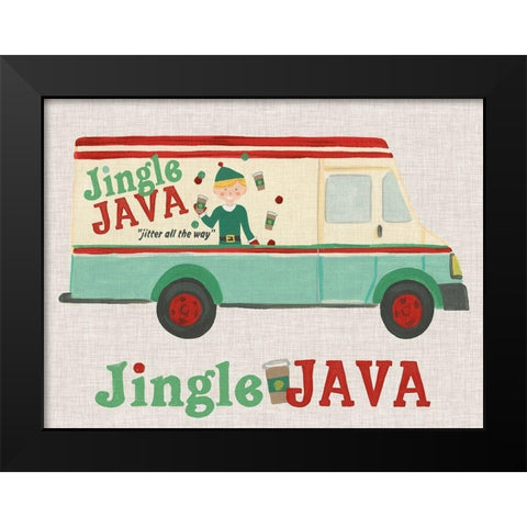 Food Truck Holidays II Black Modern Wood Framed Art Print by Vess, June Erica