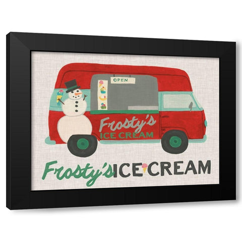 Food Truck Holidays IV Black Modern Wood Framed Art Print with Double Matting by Vess, June Erica