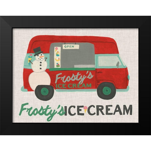 Food Truck Holidays IV Black Modern Wood Framed Art Print by Vess, June Erica
