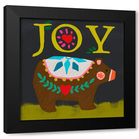 Nordic Joy I Black Modern Wood Framed Art Print with Double Matting by Vess, June Erica