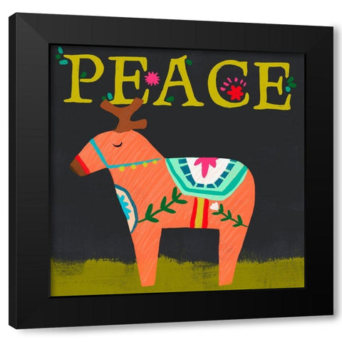 Nordic Joy II Black Modern Wood Framed Art Print with Double Matting by Vess, June Erica