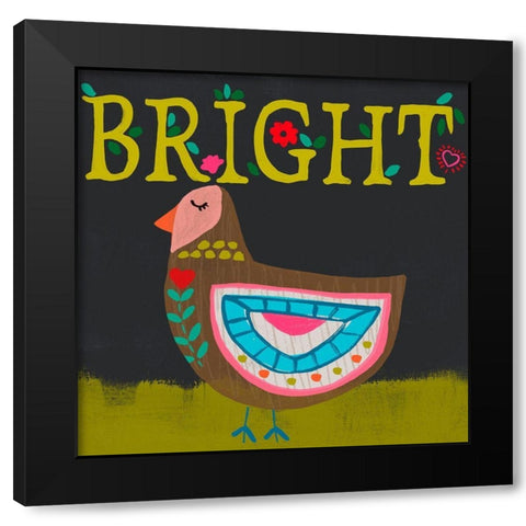 Nordic Joy IV Black Modern Wood Framed Art Print by Vess, June Erica