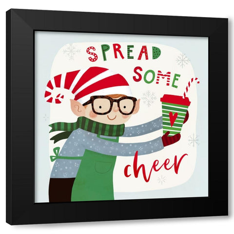 Santas Foodtruck II Black Modern Wood Framed Art Print by Borges, Victoria