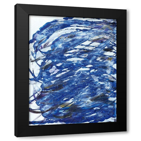 Blue Infinity II Black Modern Wood Framed Art Print with Double Matting by Fuchs, Jodi