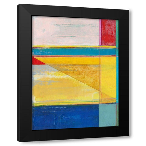 Colorful Geometrics I Black Modern Wood Framed Art Print by Fuchs, Jodi