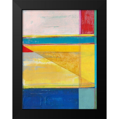 Colorful Geometrics I Black Modern Wood Framed Art Print by Fuchs, Jodi