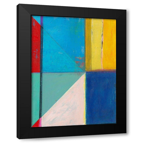 Colorful Geometrics II Black Modern Wood Framed Art Print by Fuchs, Jodi
