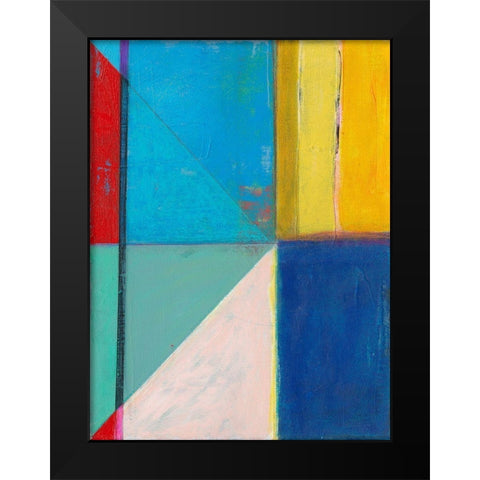 Colorful Geometrics II Black Modern Wood Framed Art Print by Fuchs, Jodi